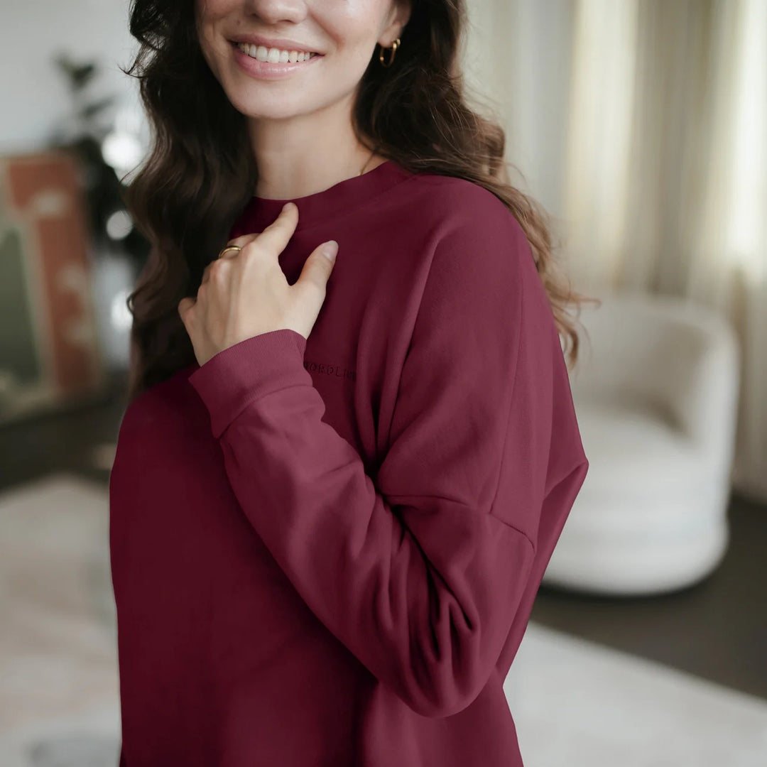 Cherry Red Sweatshirt Dress for a Casual Statement — Sweater Dress Outfits