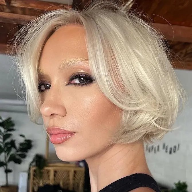 Platinum Blonde Visual Idea — Winter Hair Colors for Blondes