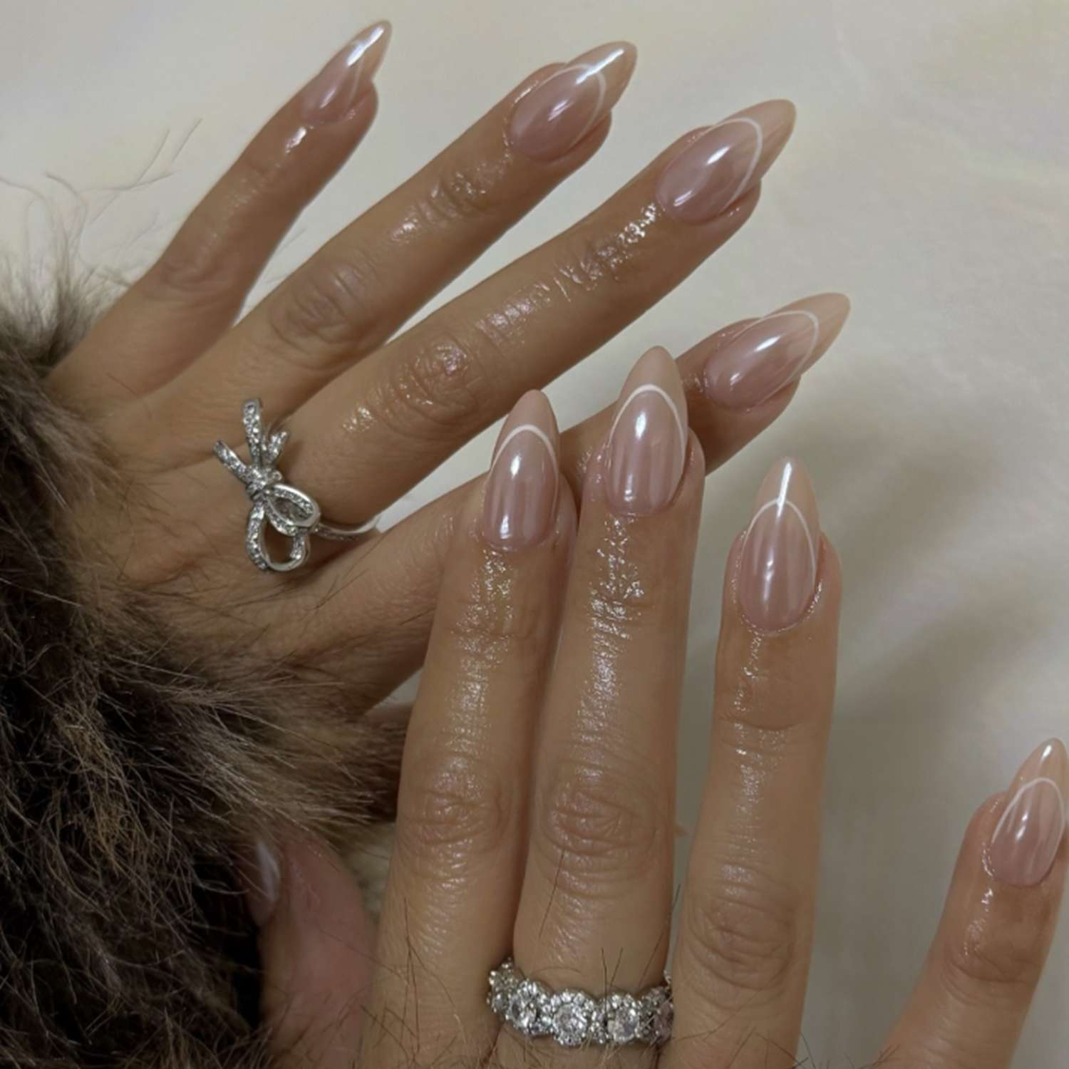 Sheer Nude French Almond Nails Sheer Nude French Almond Nails β New Years Acrylic Nails 2027