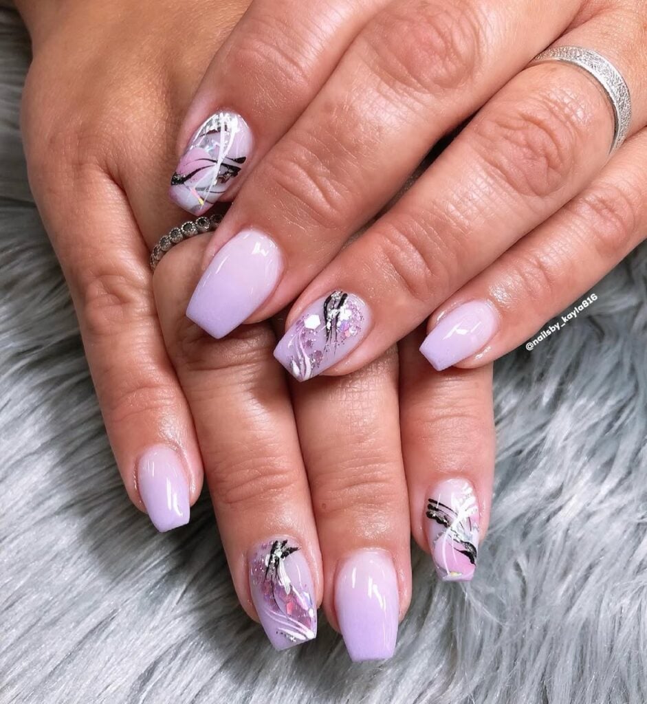 Both Hands Visual Idea — Winter to Spring Transition Nails
