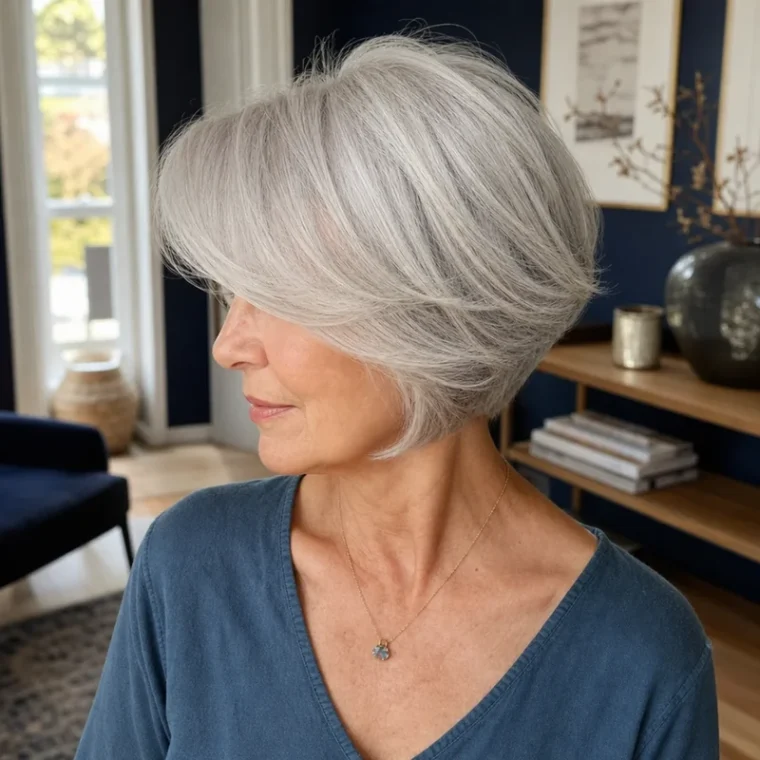 Chin To Collarbone Visual Idea Chin To Collarbone Visual Idea β Winter Haircuts for Gray Hair
