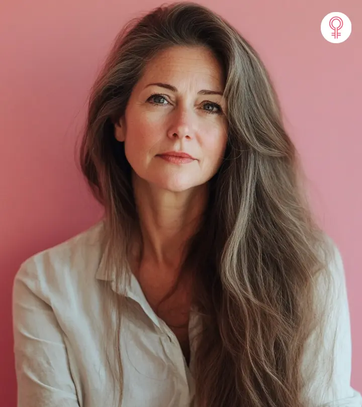Wavy Fine Salt and Pepper — Winter Haircuts for Women Over 40