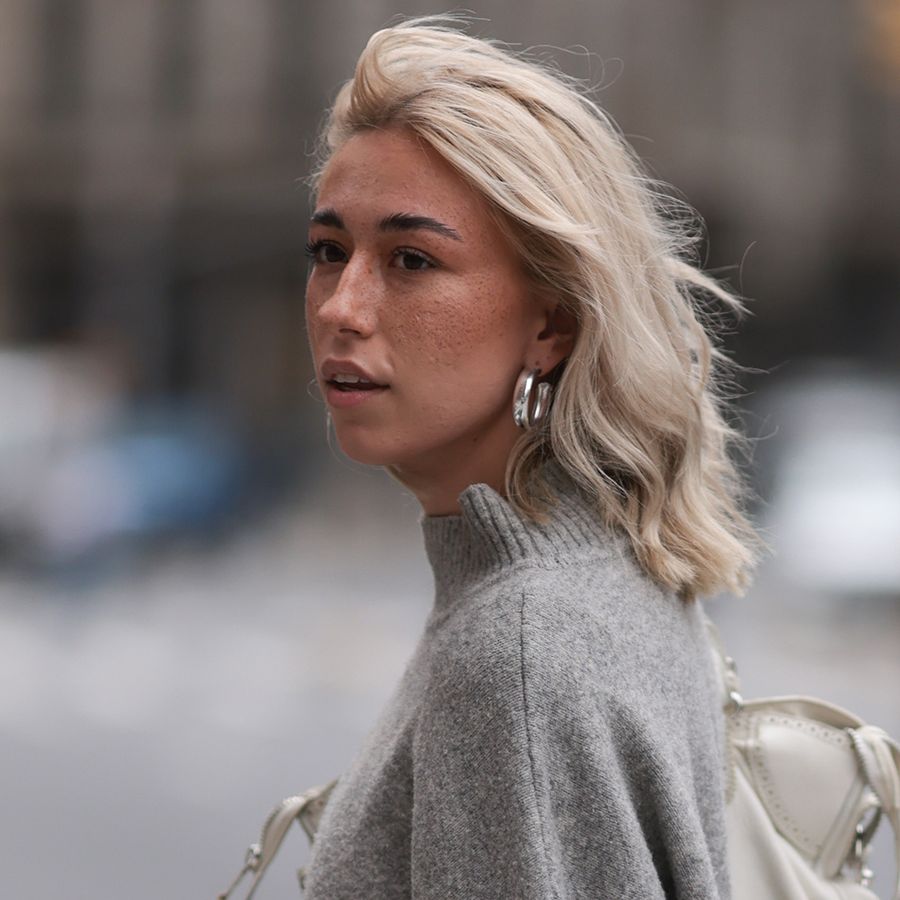 Platinum Blonde Lob — Winter Hair Colors for Pale Skin