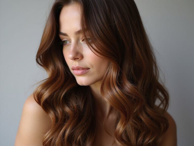 Collarbone Medium Brown With Subtle Auburn Highlights — Winter Auburn Hair Color