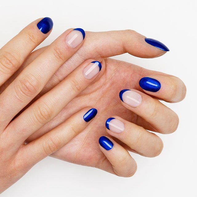 Metallic Glossy Visual Idea — Winter Gel Nail Colors