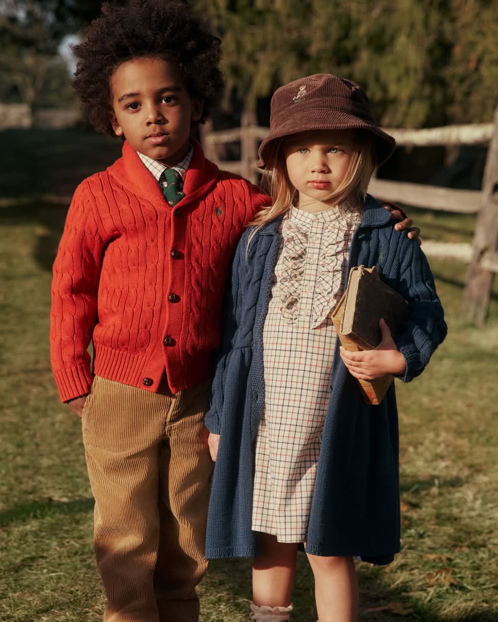 Smart Casual Layers: Cable-Knit Cardigan and Plaid Dress Smart Casual Layers: Cable-Knit Cardigan and Plaid Dress β Winter Outfits for Kids