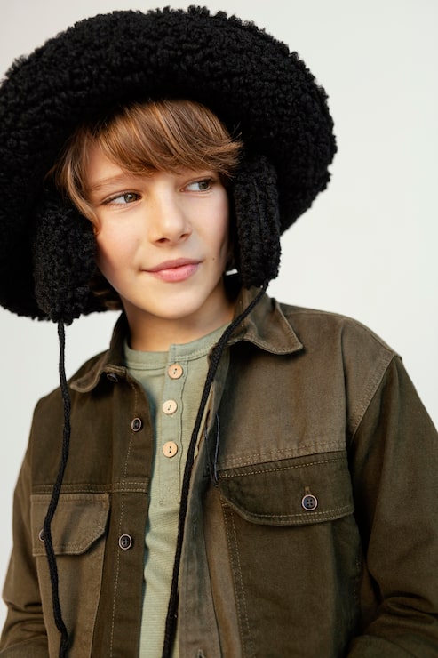 Tousled Fringe Crop With Winter Hat — Winter Haircuts for Boys