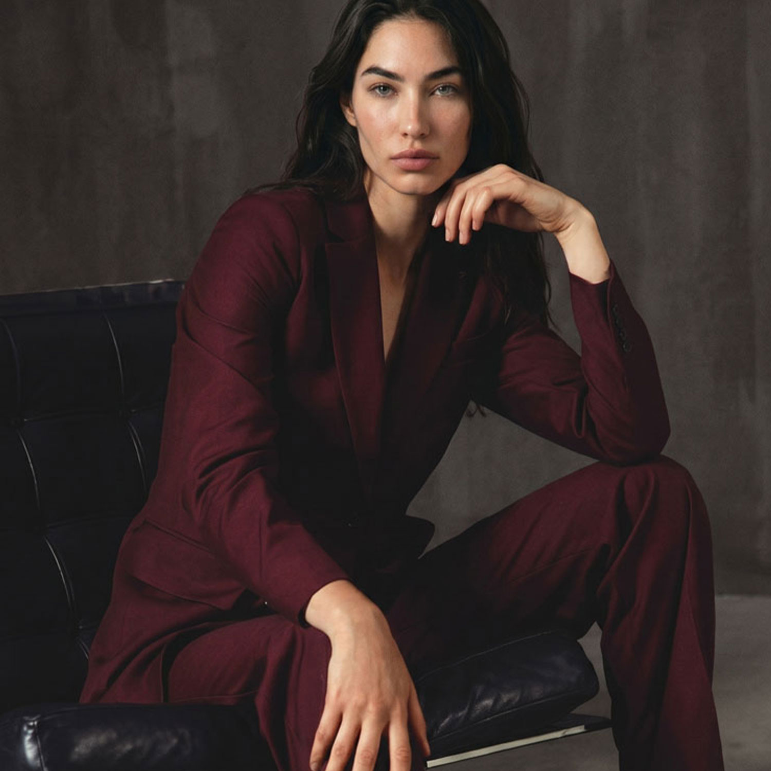 Burgundy Wool Blend Suit for a Chic Photoshoot Ensemble Burgundy Wool Blend Suit for a Chic Photoshoot Ensemble β Winter Photoshoot Outfits
