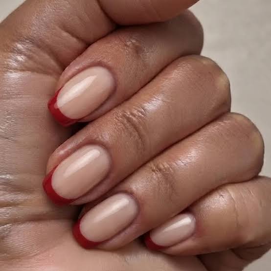 Bright Red French Tip Nails Bright Red French Tip Nails β Classy New Years Nails 2027