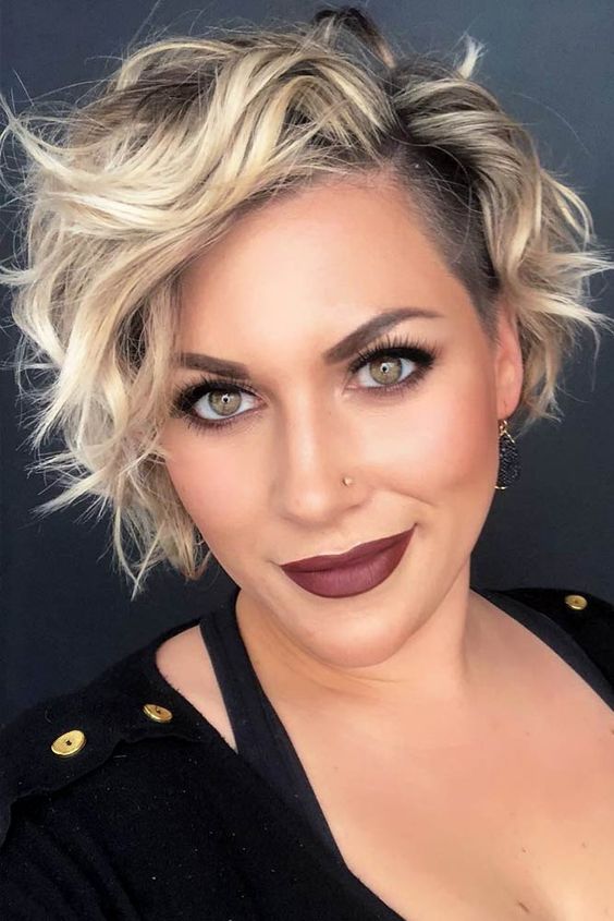 Blonde With Dark Roots Visual Idea — Short Winter Haircuts