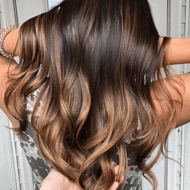 Chestnut Brown With Golden Highlights — Winter Hair Colors for Brown Eyes