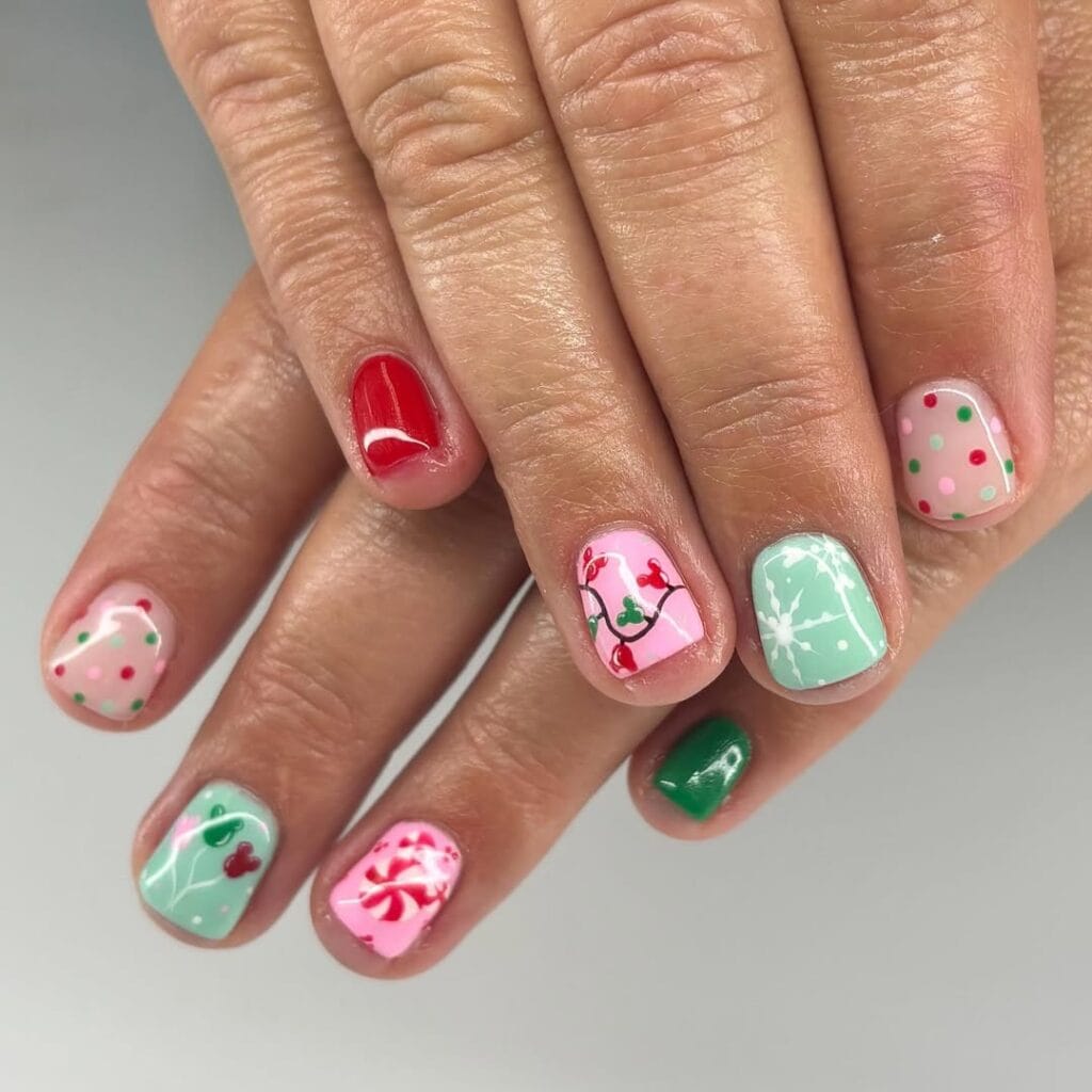 Variety of Cute Christmas Designs Variety of Cute Christmas Designs β Cute Christmas Nails 2026