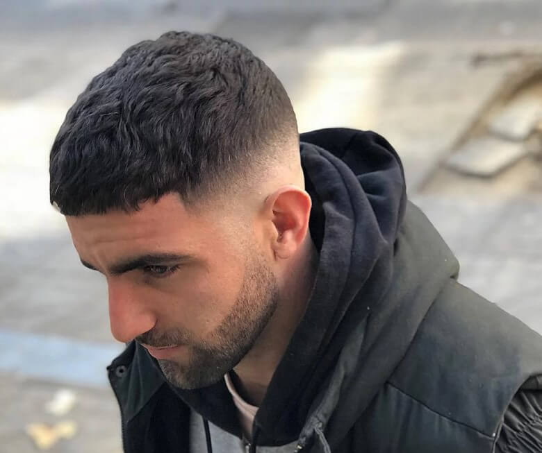 Short Fringe Textured Crop With Sharp Fade — Winter Hairstyles for Men