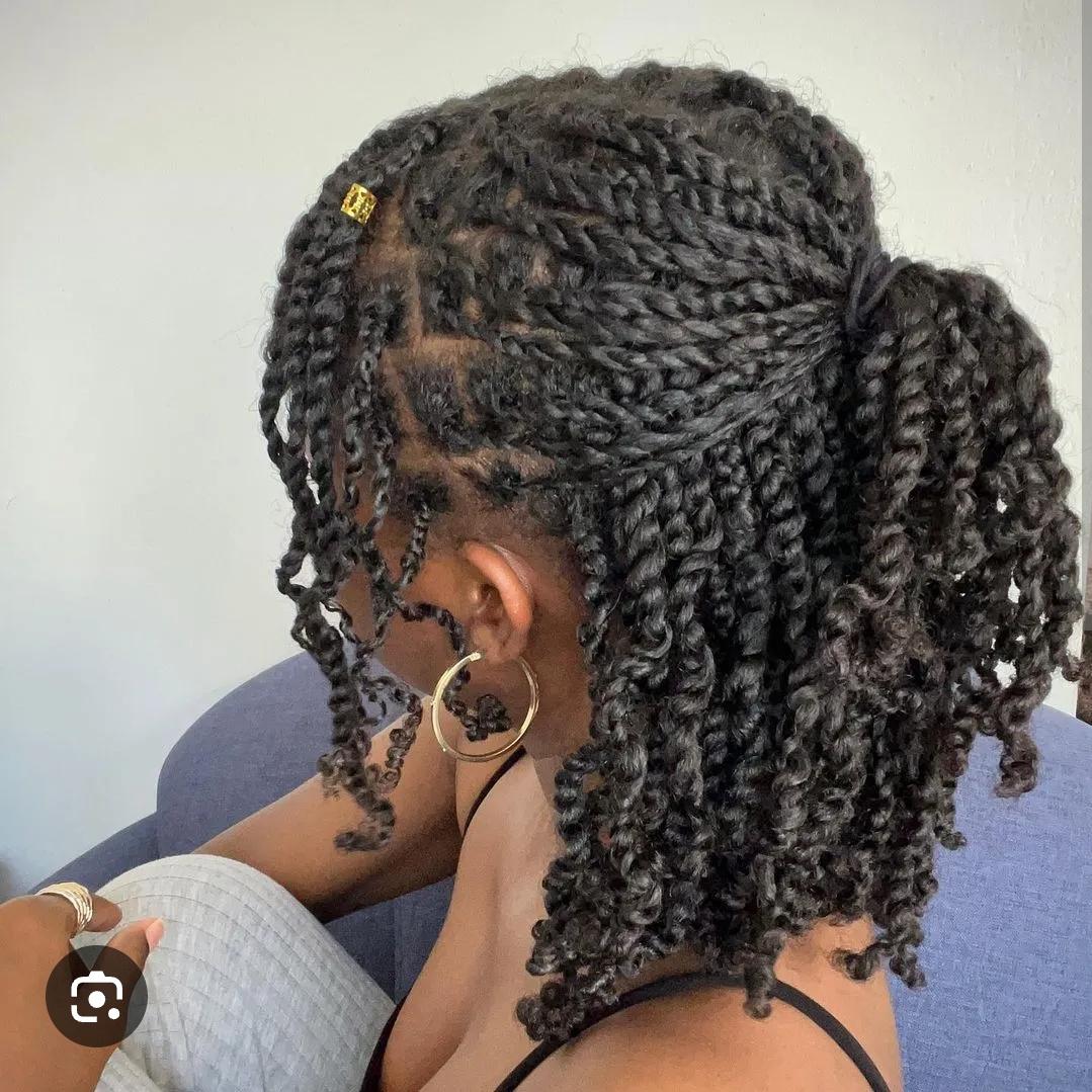 Chin Twisted Half-Up Ponytail — Winter Twist Hairstyles
