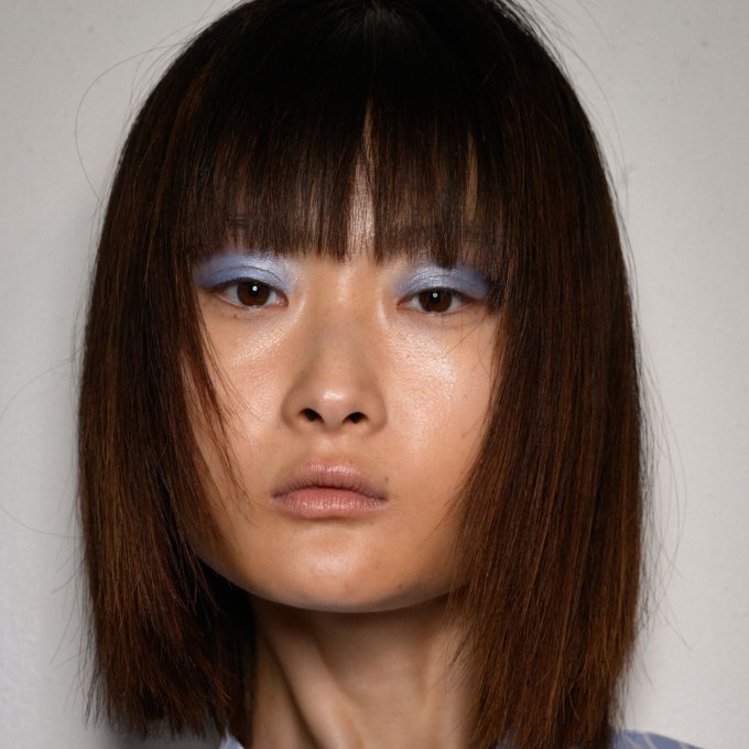 Chin Length Blunt Brunette Bob — Winter Haircuts for Girls