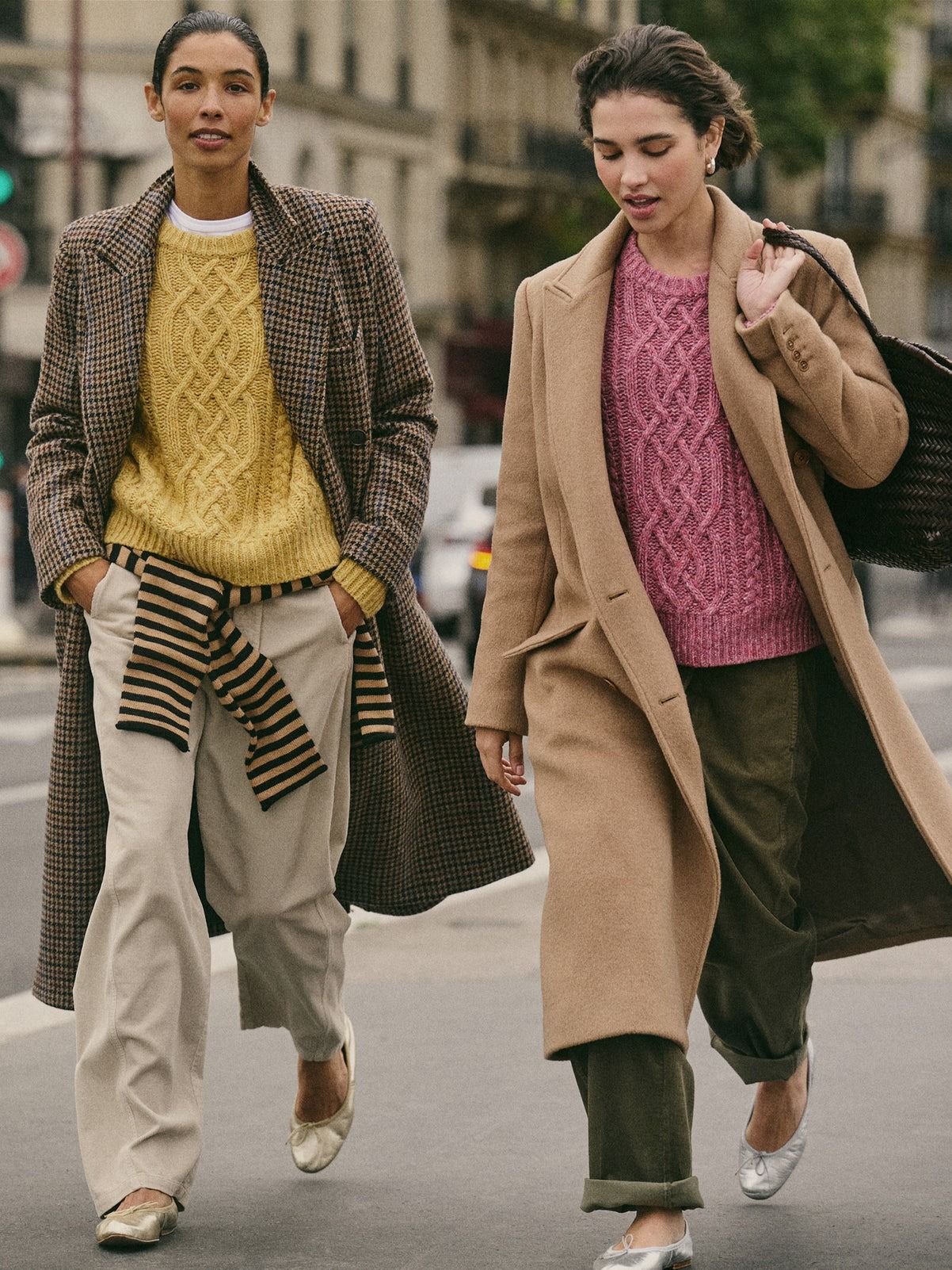 Warm Tones: Checked Coat Meets Cable Knit Comfort — December Outfits