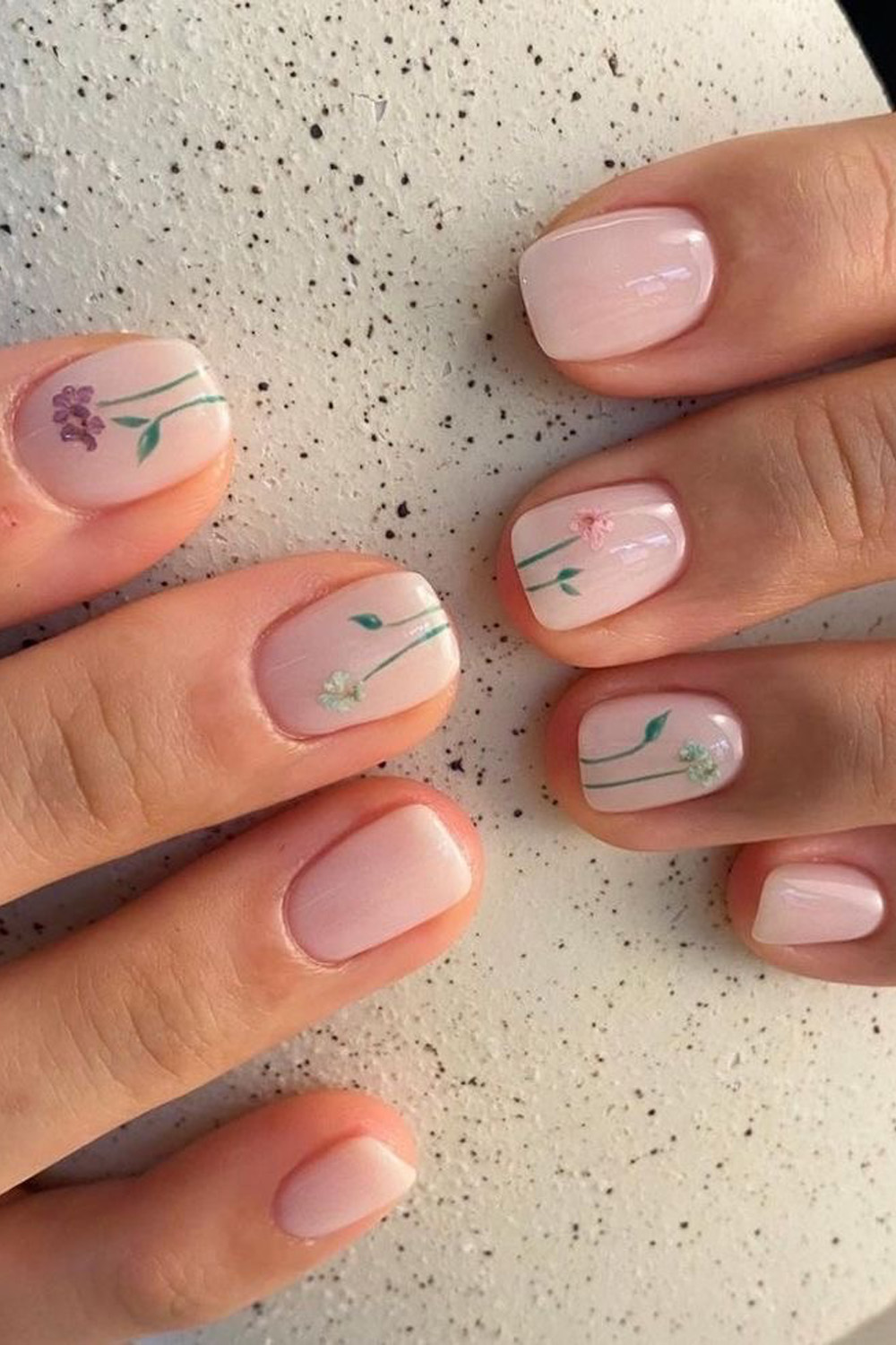Long Almond Wine-Red French Pearl Nails — Winter Wedding Guest Nails