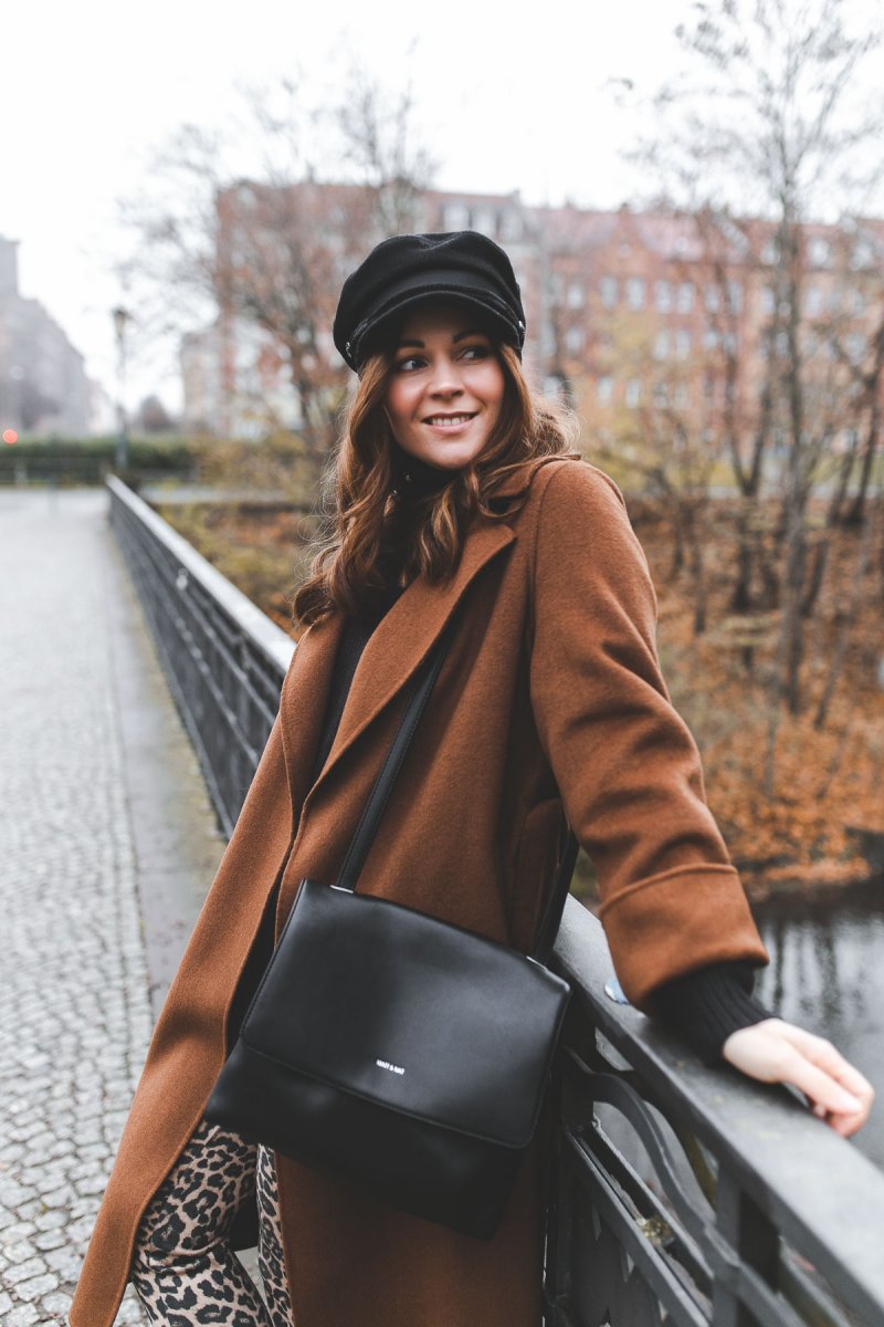 Leopard Print Pants with a Brown Wool Coat Leopard Print Pants with a Brown Wool Coat β Scandinavian Winter Outfits