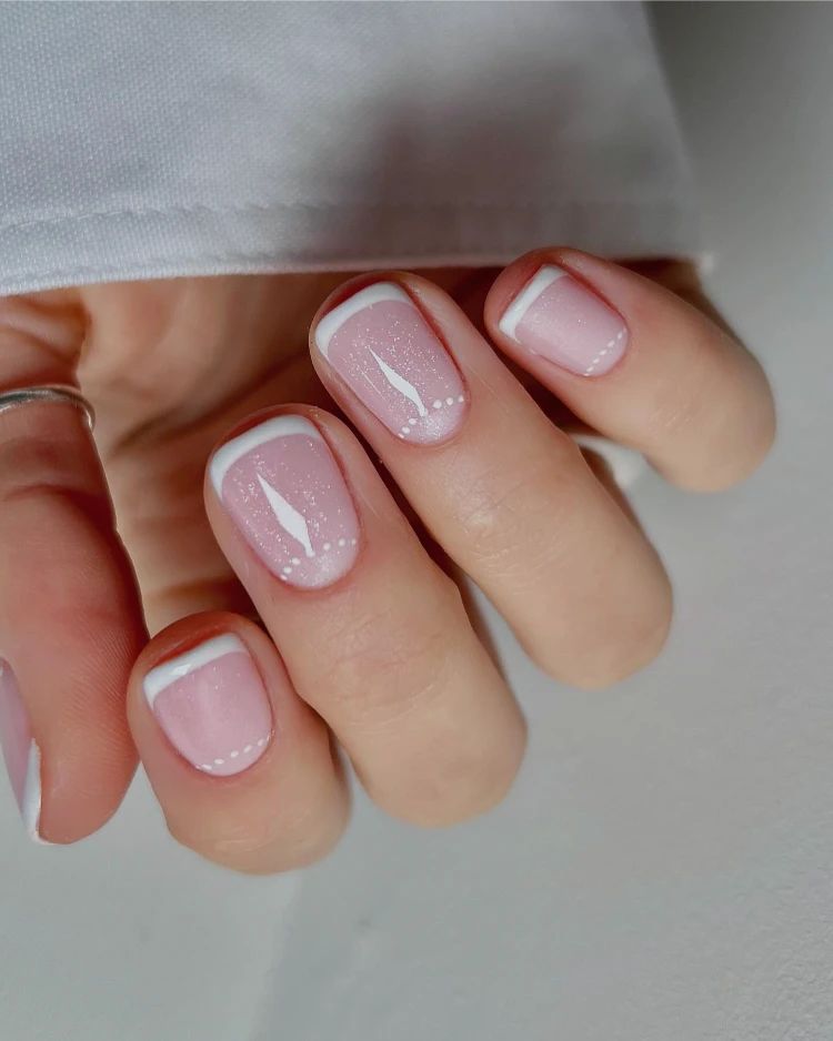 White French Tips Visual Idea — Natural Winter Nails