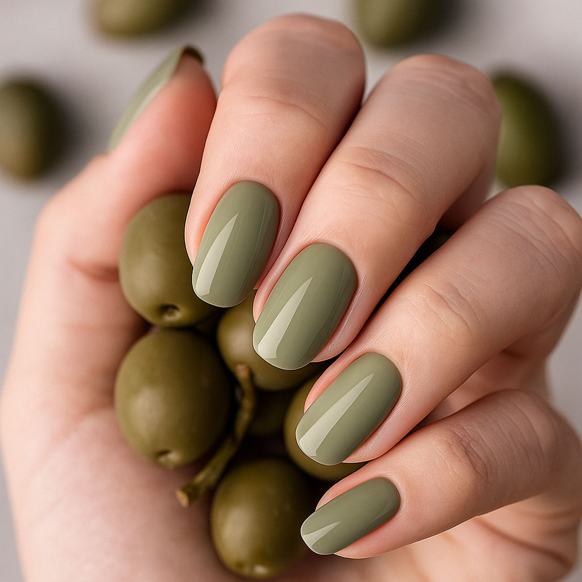 Neutral Visual Idea — Winter Gel Nail Colors