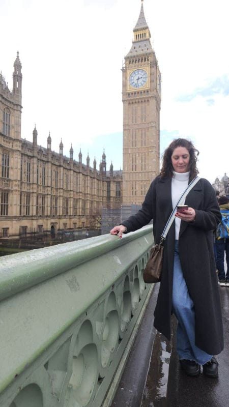 Longline Grey Coat and Loafers: Iconic London Sightseeing — London Winter Outfits
