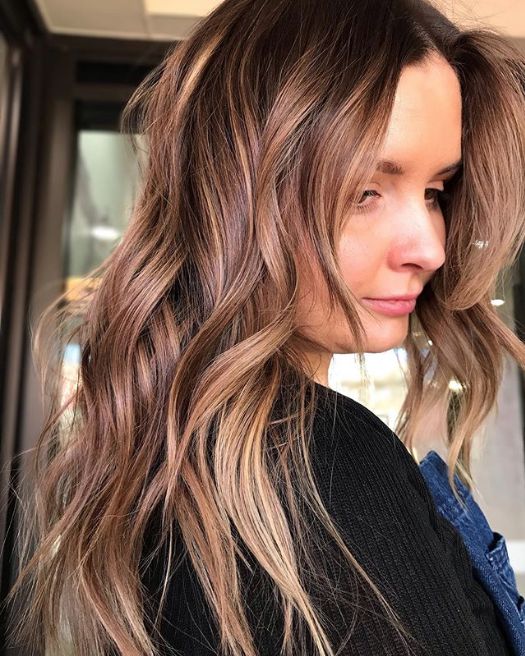 Collarbone Medium Brown With Ash Blonde Highlights — Winter Highlights
