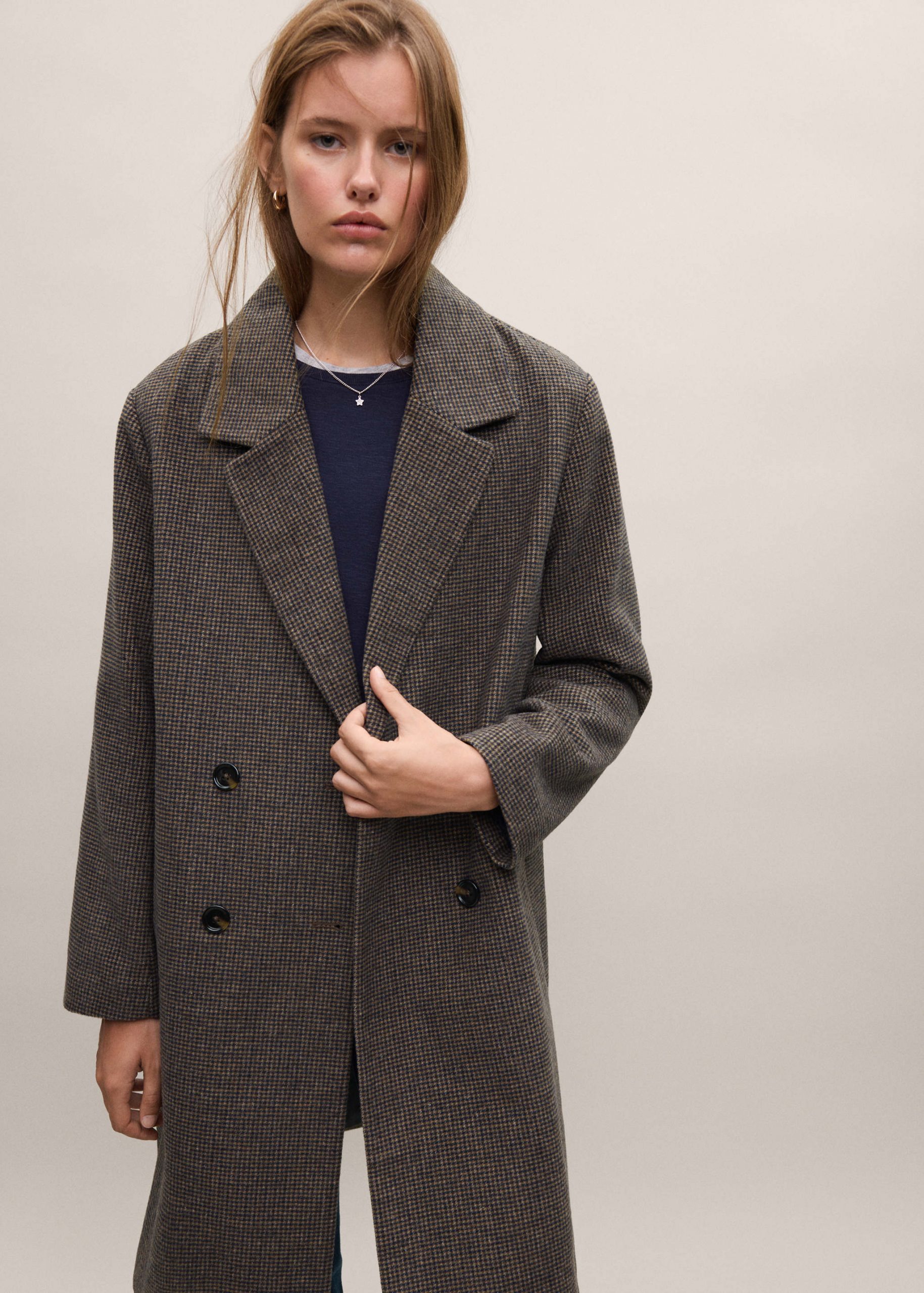 Patterned Wool-Blend Coat for a Sophisticated Winter Ensemble — Winter College Outfits