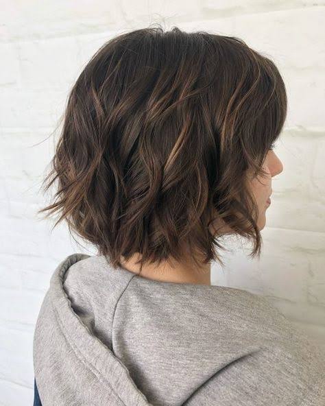 Dark Brown With Subtle Highlights Visual Idea — Winter Hairstyles for Short Hair