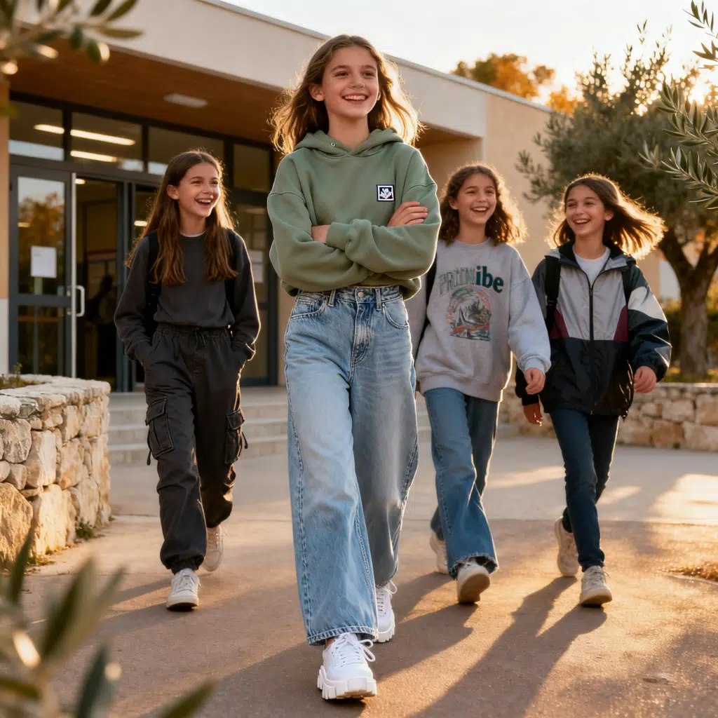 Casual Group Style: Hoodies and Cargo Pants — Winter School Outfits
