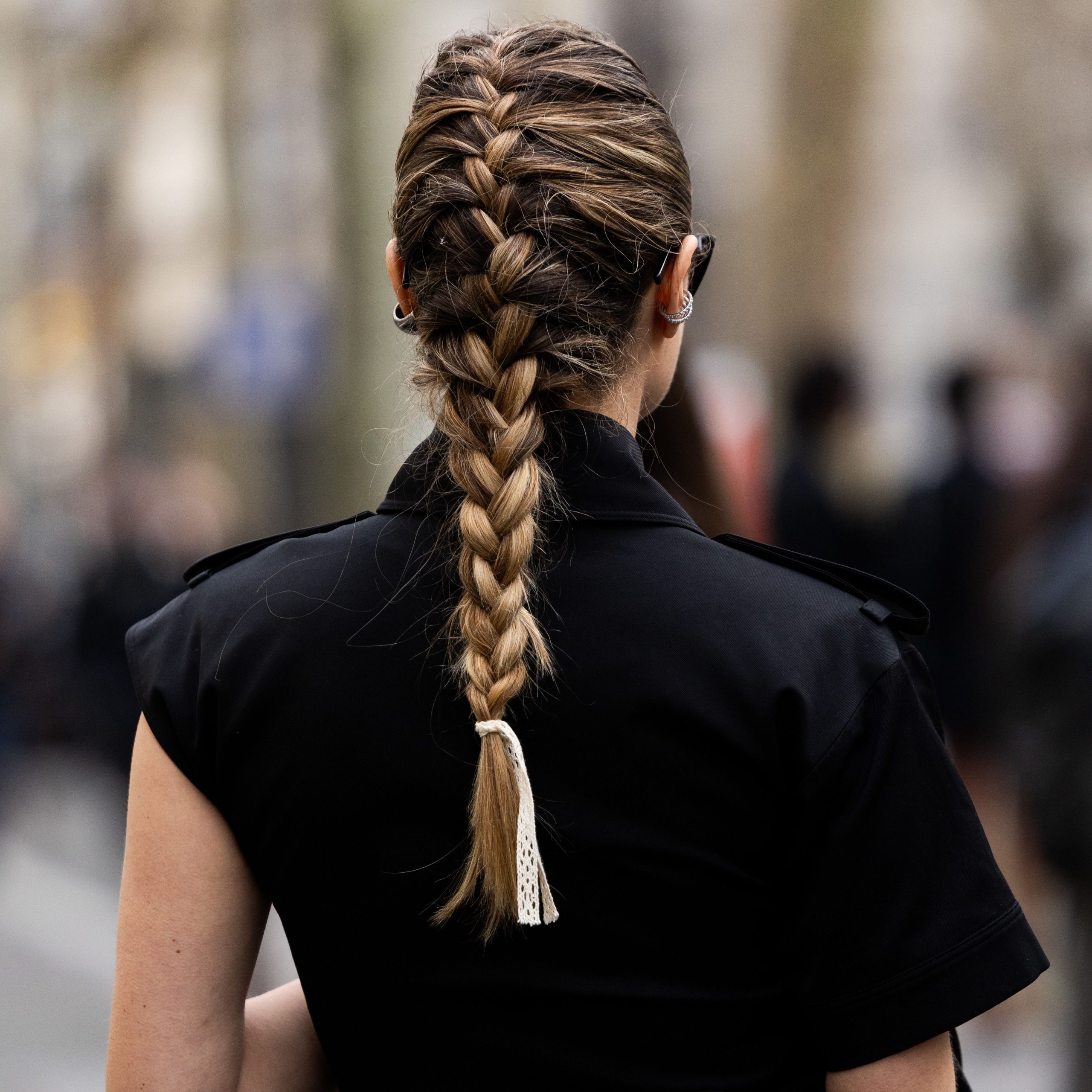 Chunky Braid with Blonde Highlights — Winter Twist Hairstyles
