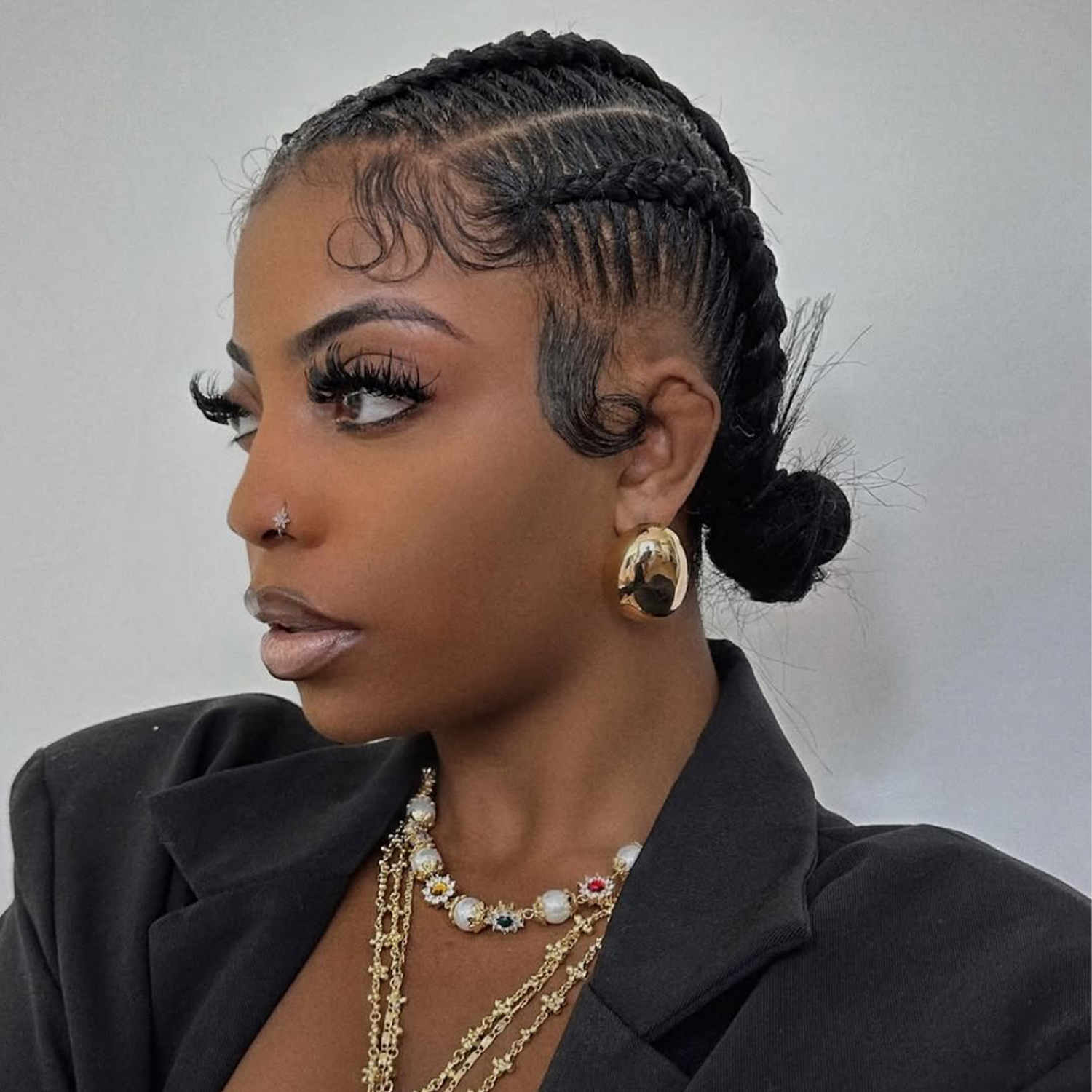 Dark Braided Crown with Loose Waves Dark Braided Crown with Loose Waves β Winter Braided Hairstyles