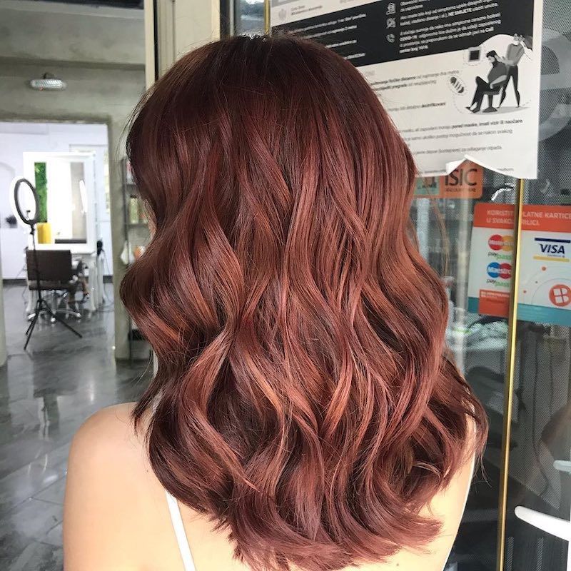 Mahogany With Lighter Mahogany Highlights — Mahogany Hair Color