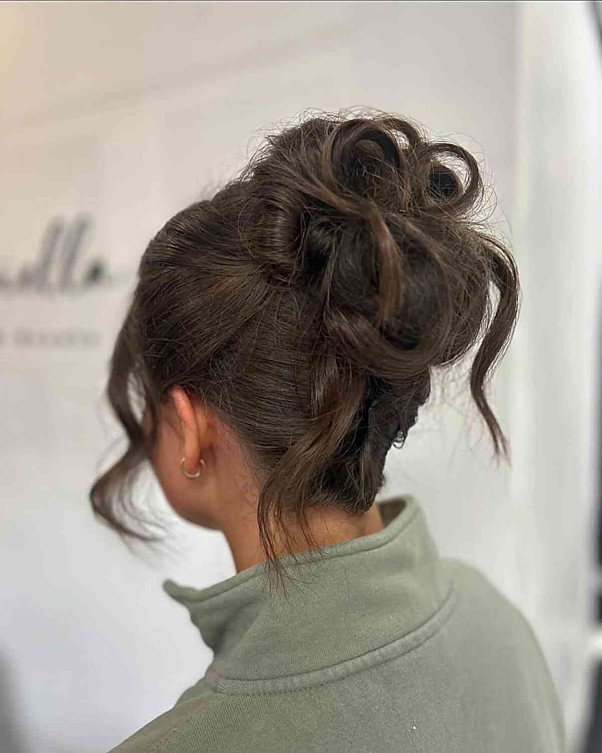 Messy Updo With Loose Tendrils — Cute Winter Hairstyles