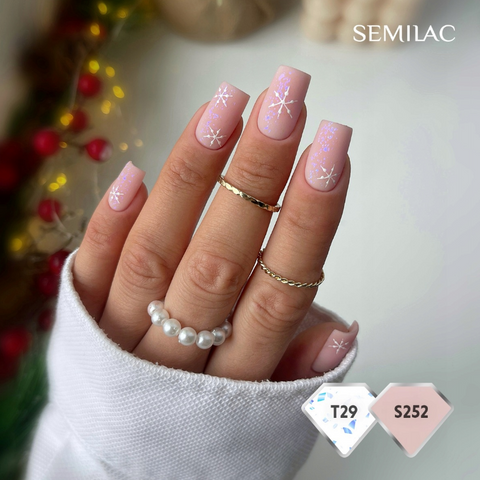 Pale Pink Matte Snowflake Glitter Nails Pale Pink Matte Snowflake Glitter Nails β Christmas Acrylic Nails 2026