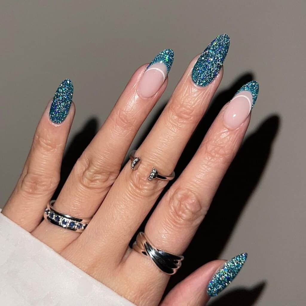 Glossy Full Glitter Metallic Visual Idea Glossy Full Glitter Metallic Visual Idea β New Years Nail Designs 2027