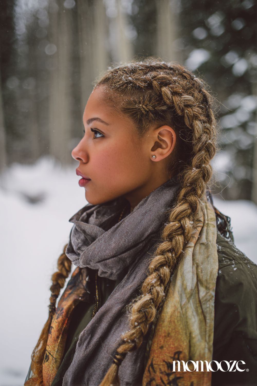 Blonde With Highlights Visual Idea Blonde With Highlights Visual Idea β Winter Hairstyles with Scarf