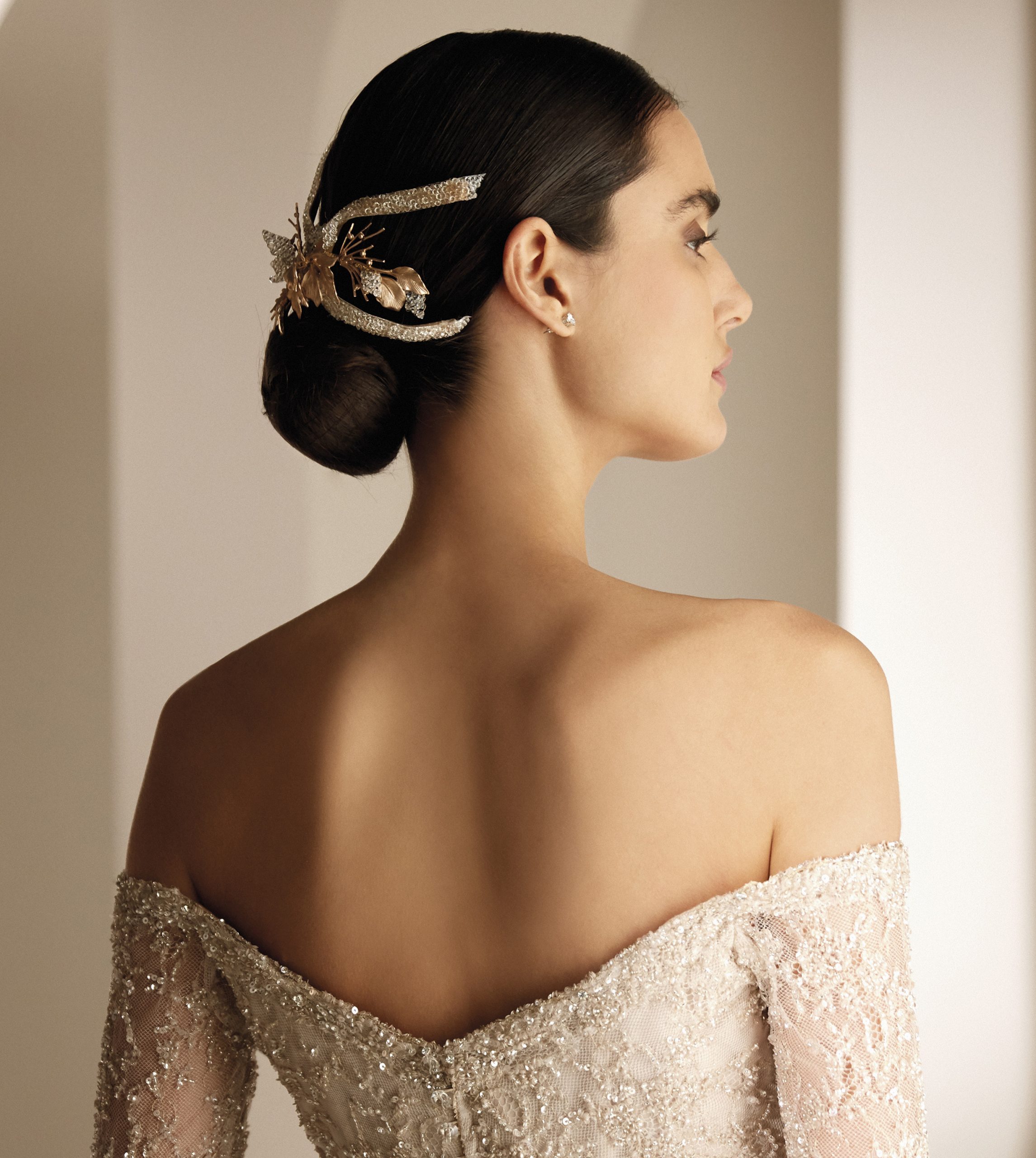 Dark Brown Visual Idea — Winter Wedding Hairstyles