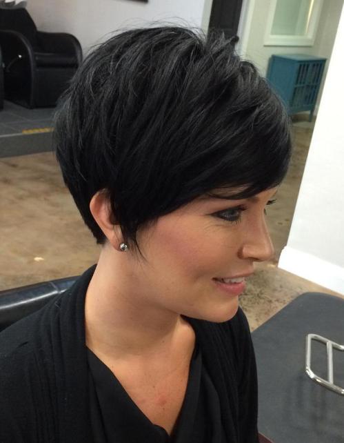 Black Pixie with Textured Layers Black Pixie with Textured Layers β Winter Haircuts for Women