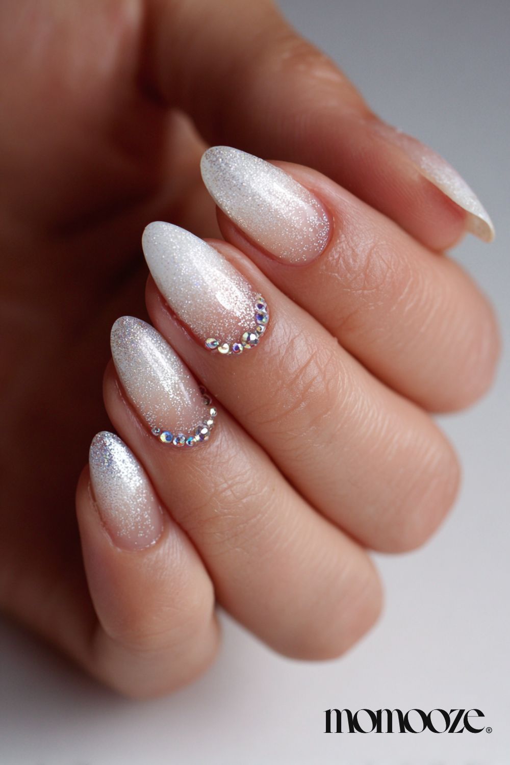 Glossy With Glitter And Rhinestones Visual Idea Glossy With Glitter And Rhinestones Visual Idea β Sparkly New Years Nails 2027