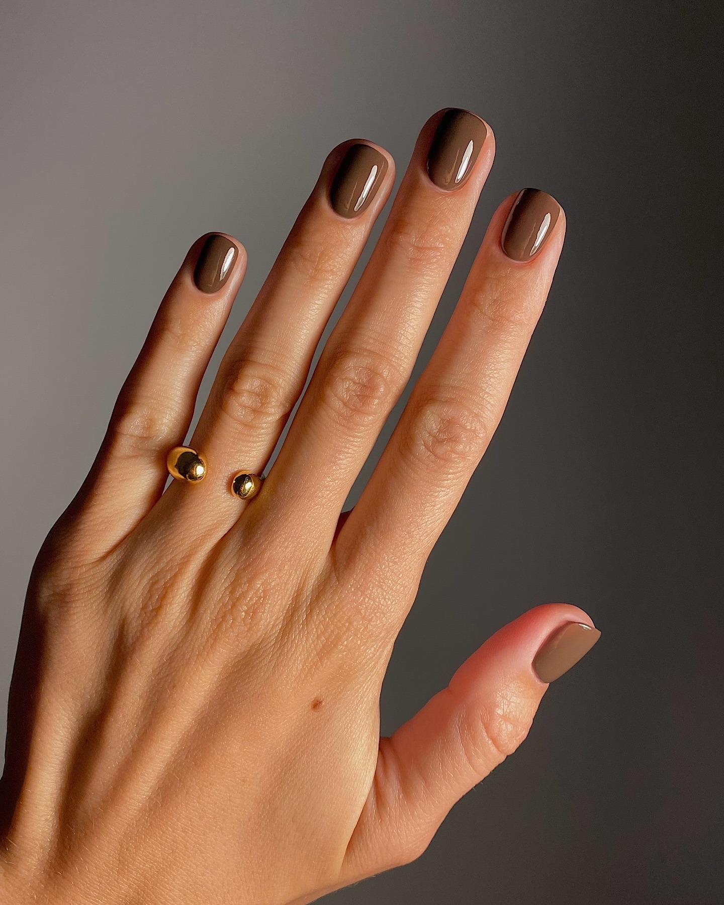 Glossy Visual Idea — Mocha Nails