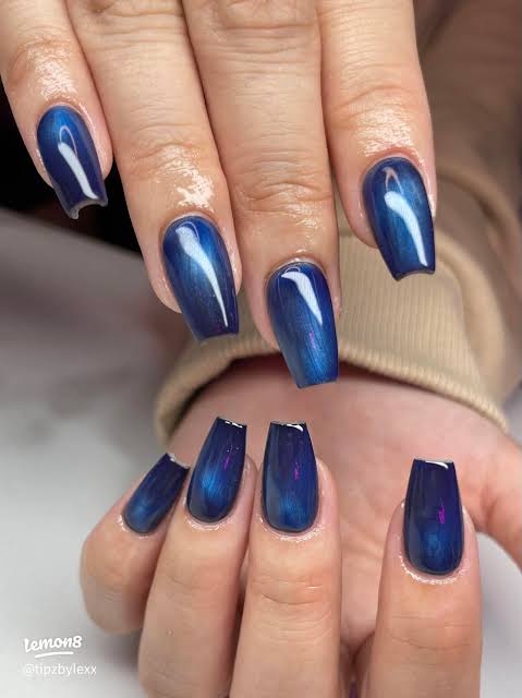 Glossy With Subtle Shimmer Visual Idea Glossy With Subtle Shimmer Visual Idea β Long Winter Coffin Nails