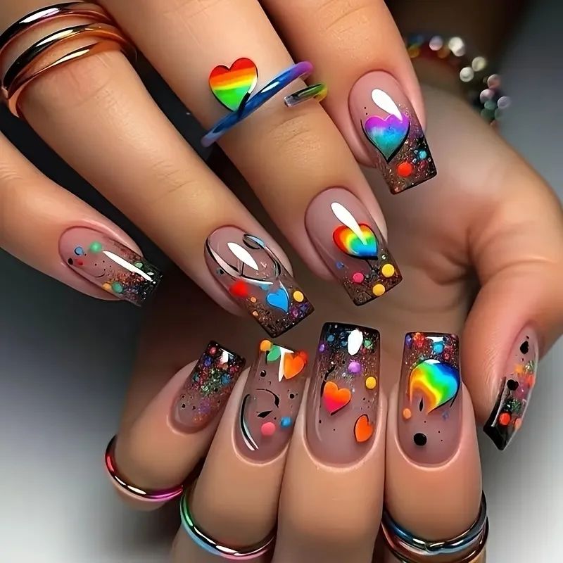 Glossy Glitter Visual Idea — Cute New Years Nails 2027