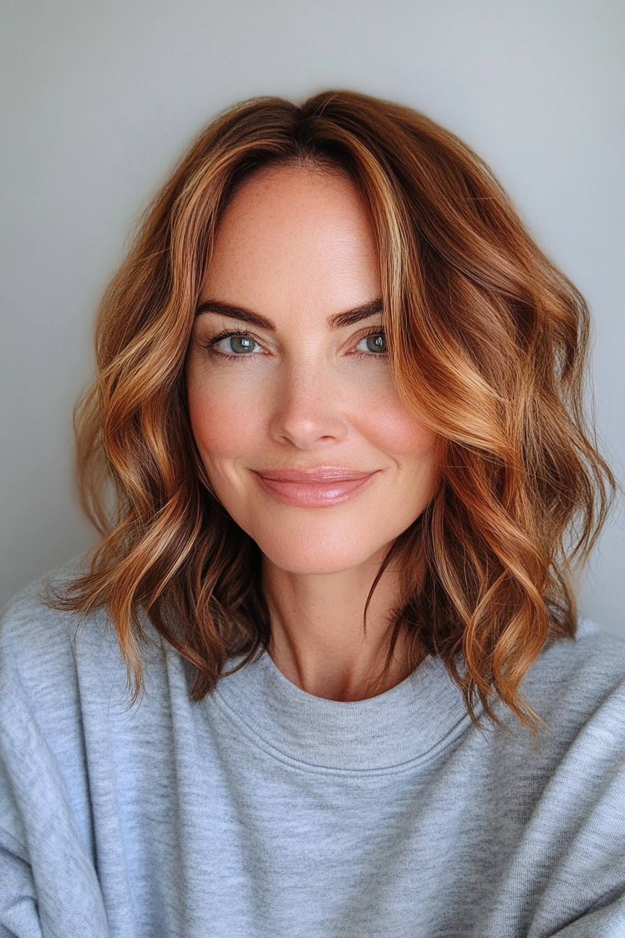 Jawline Blunt Bob Vibrant Copper — Winter Haircuts for Women Over 40