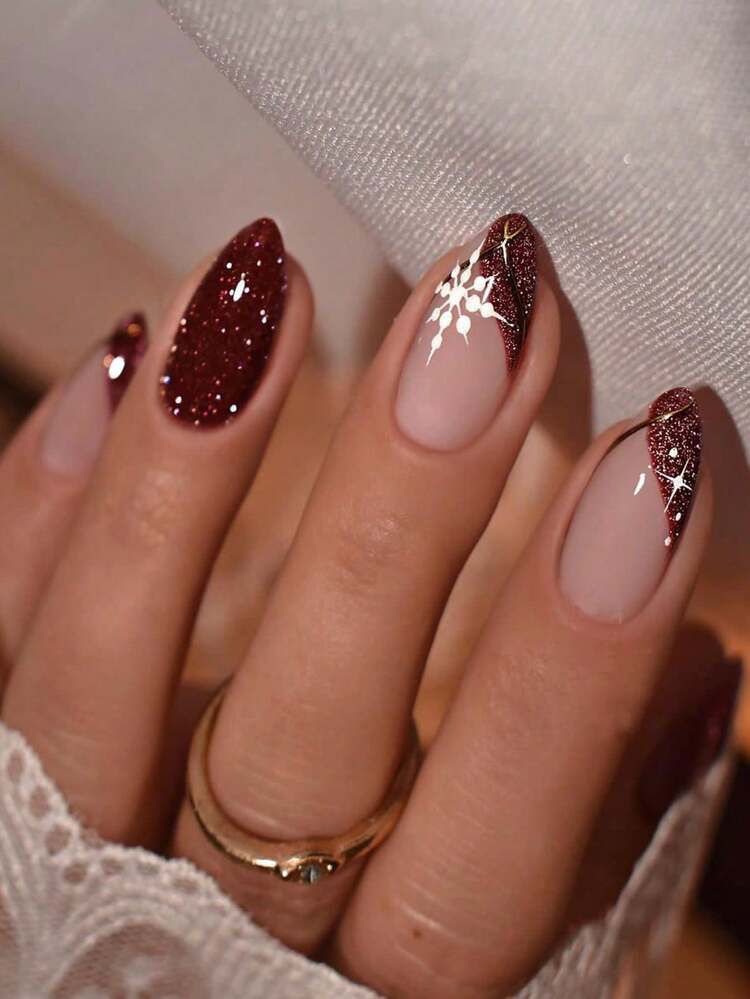 Winter Holiday Visual Idea Winter Holiday Visual Idea β Wine Christmas Nails 2026