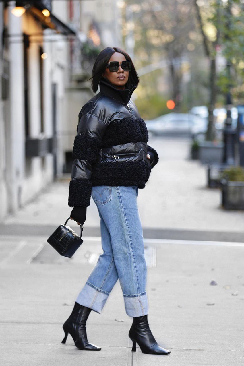 Shearling-Trimmed Puffer for Cozy Chic — Casual Winter Outfits