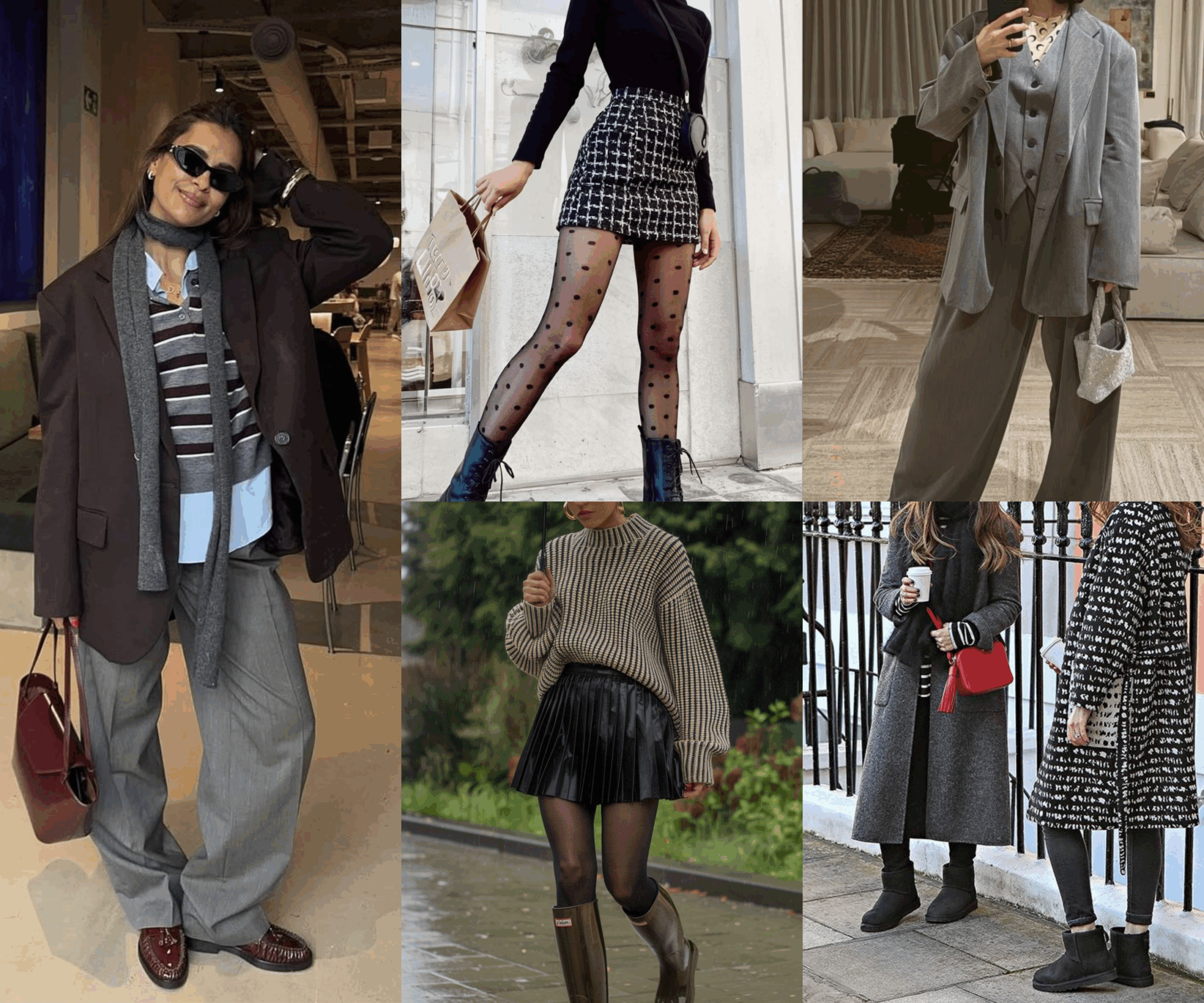 Oversized Blazer with Striped Sweater and Wide-Leg Trousers Oversized Blazer with Striped Sweater and Wide-Leg Trousers β Winter Work Outfits