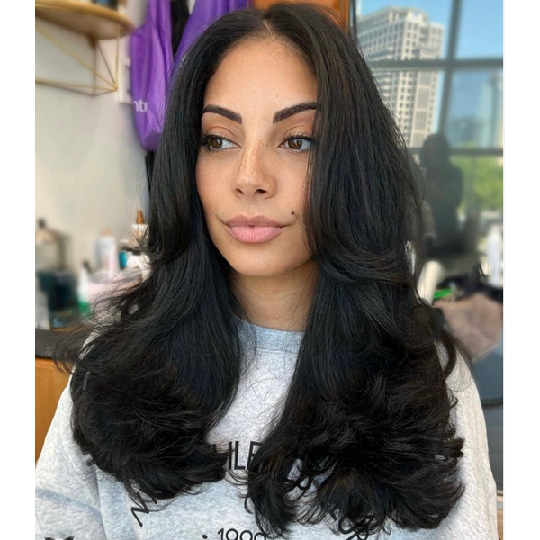 Dark Brown With Subtle Lighter Layers Visual Idea Dark Brown With Subtle Lighter Layers Visual Idea β Winter Haircuts for Long Faces