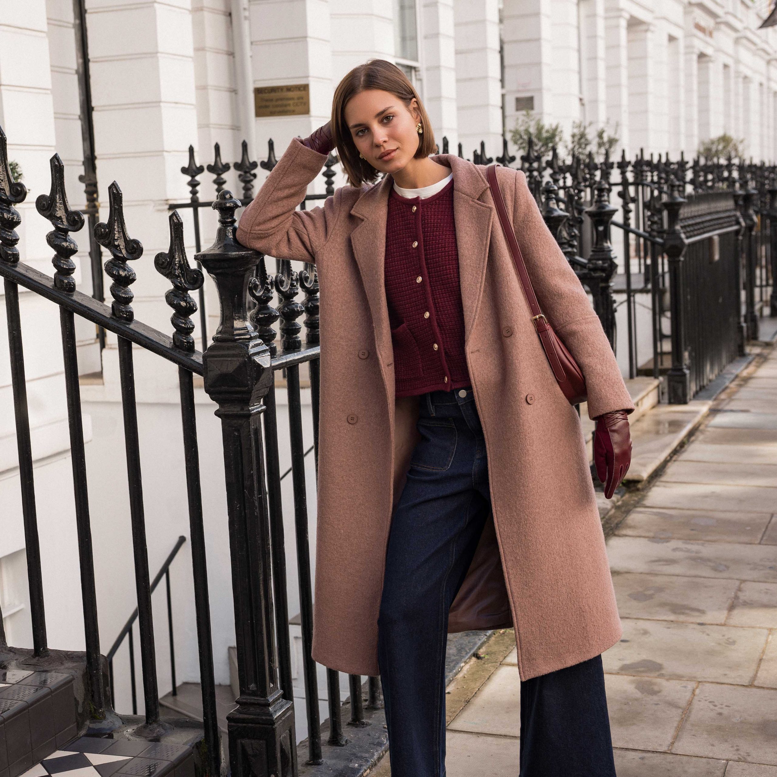 Long Pink Wool Coat for a Pop of Color on Campus — Winter College Outfits