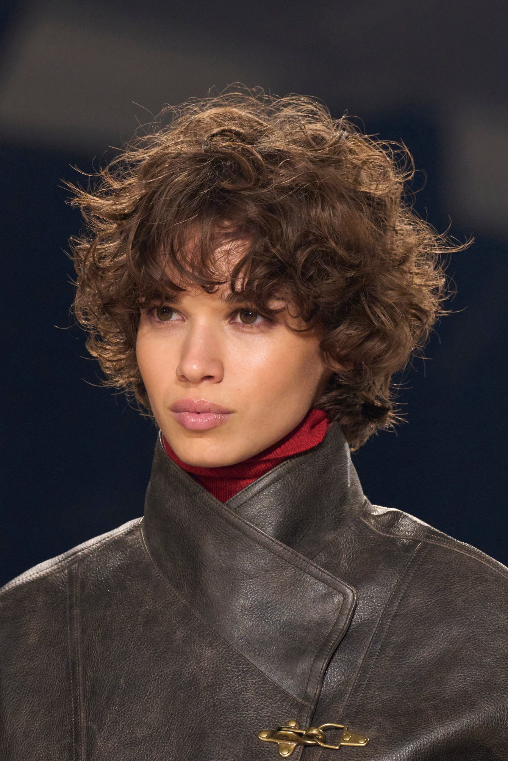 Collarbone Air Dried Curls With Middle Part Collarbone Air Dried Curls With Middle Part β Winter Hairstyles for Curly Hair