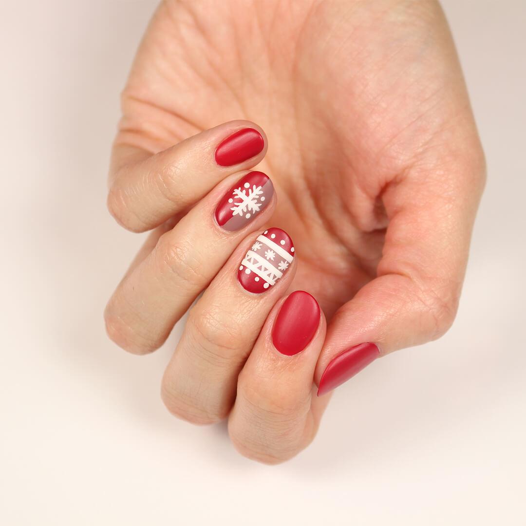 Matte Visual Idea Matte Visual Idea β Christmas Nails for Women Over 50 2026